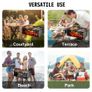 25x17 Inch Charcoal Grill Heavy Duty BBQ Single Post w/ Cooking Grate Adjustable Park-Style Camping Outdoor Image 2