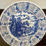 Vintage 1987 Calendar Plate English Blue and White Ironstone Rustic Wall Decor Retro Gift Image 2