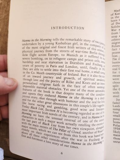 Manna In The Morning. A Memoir 1940-1958. By Madeleine Stewart.  Edited  By Dermot Bulger. First Edition Paperback In Very Good Condition.