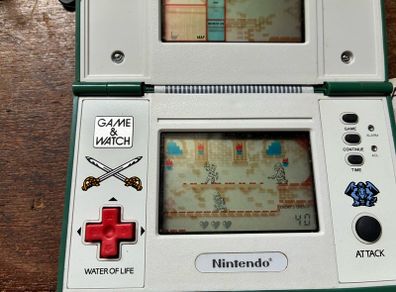 Original U.S. version of Legend of Zelda handheld game.