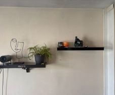 Black Floating Wall Shelves (Pair)