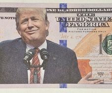Donald Trump 100 Dollar Banknote Note