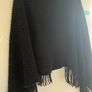 Black Fringe Poncho Image 2