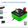Usb Hub 2.0 3 Ports Tf Micro Sd Card Reader Slot Usb Multi Usb Splitter Cables Ft For Laptop And Macbook Image 3