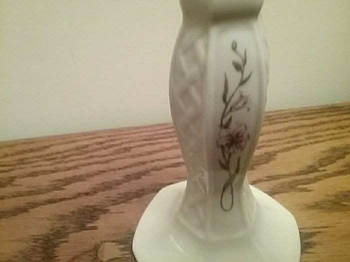 Beleek 2000 Country Trellis Candle Sticks