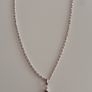 Antique Silver Plated Italian Horn Necklace Image 4