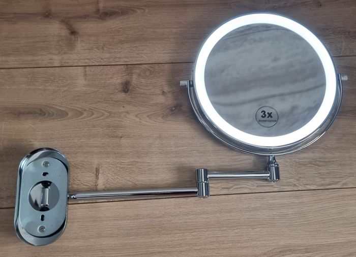 Makeup Cosmetic Vanity Mirror Bathroom Dressing Room Vanity Table Dual LED Battery USB Charging Black Chrome Brushed Vintage Gold