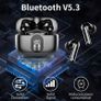 Earbuds, Bluetooth 5.3 Headphones In Ear with 4 ENC Noise Cancelling Mic, Btootos New Bluetooth Earbuds Mini Deep Bass Stereo Sound, 36H Playtime LED Display Wireless Earphones Image 3