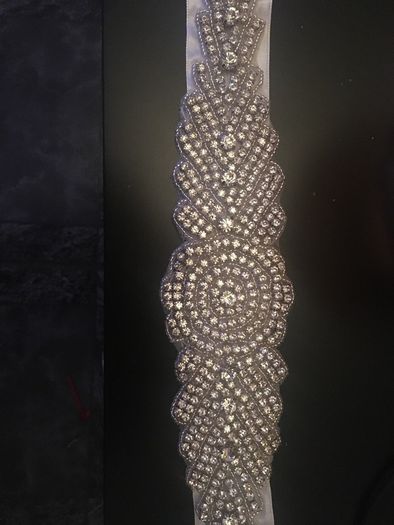 Bride's Crystal and Pearl Sash