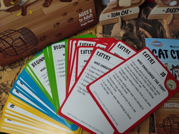 Cat Crimes ! Whos to Blame Logic Game ! Mensa Mind Games Finalist !