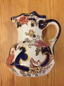 Mason's Ironstone Blue Mandalay Hydra Jug