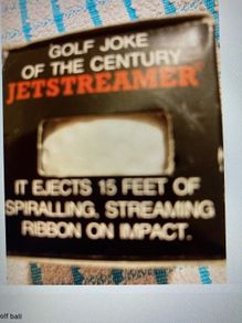 Jet Streamer Joke Golf Ball.