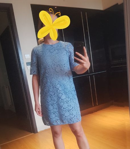 Zara midi blue dress