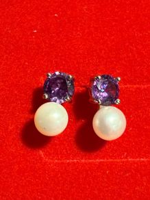 Pearl and Amethyst Earring