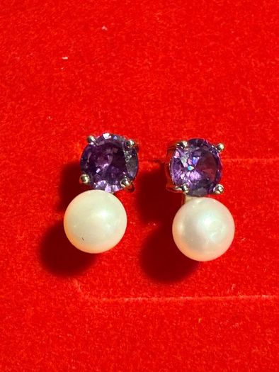 Pearl and Amethyst Earring