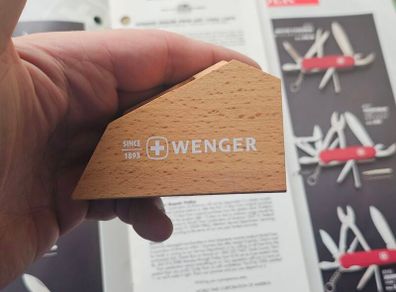 Vintage Wenger Wooden Display Unit Discontinued for Collectable Swiss Army Knife Display