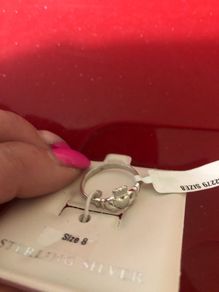 Ladies sliver claddagh ring size 8