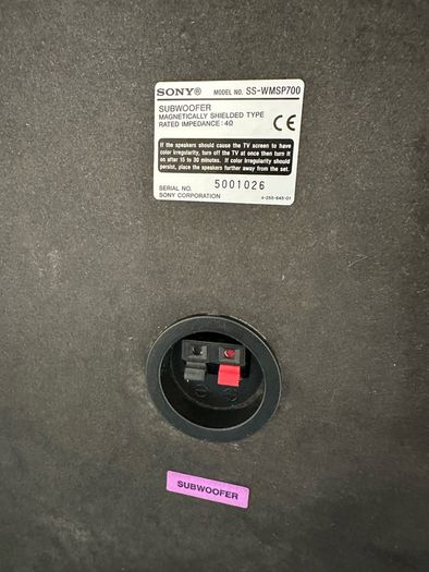 Sony Passive Subwoofer