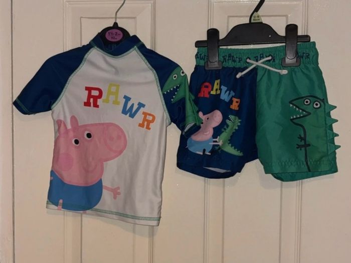 George Pig two piece swimwear set 18-24 months