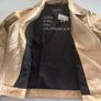 New Gold Genuine Leather Jacket, Size M Image 2