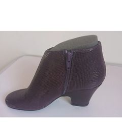 Cefalu Xelipe Burgundy Leather Ankle Boots EU32 UK13 Snakeskin Effect BNIB