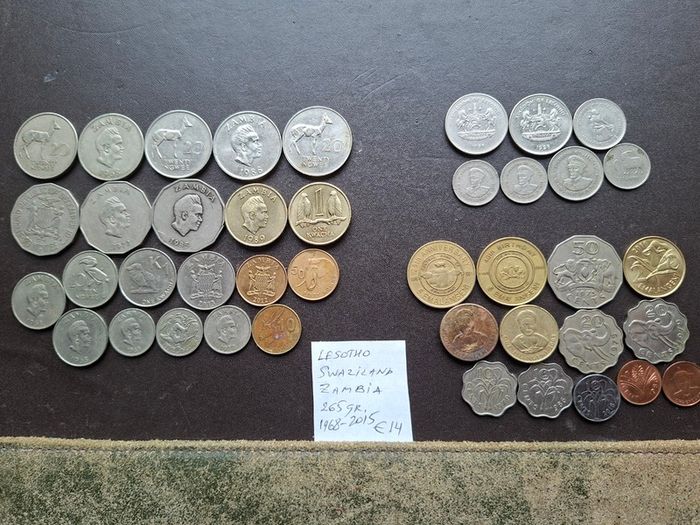 Lesotho & Swaziland & Zambia. A Lot of 265 grams (1968-2018)