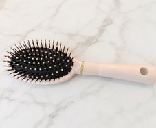 pink hairbrush