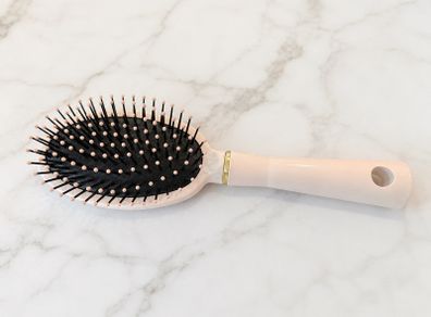 pink hairbrush