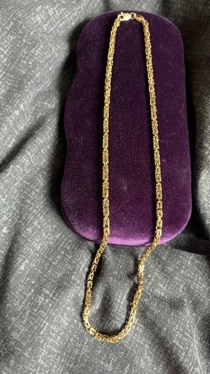 Silver 22gr gold plated chain men