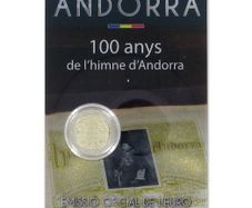 Andorra 2 Euro Commemorative Coin 2017 - 100 Years of the Andorra Anthem. Blister Card. BU