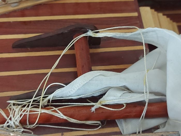 Large Timber  crafted model of the Cutty Sark, A speedy Clipper Sailboat that transported TEA in the late 19thy century