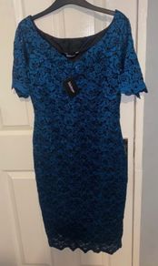 Brand new Teal lace dress size 14