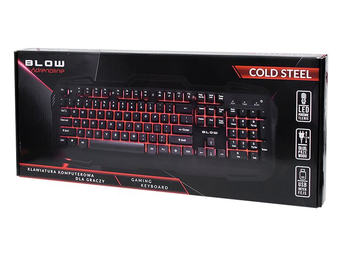 New 104 Keys Cold Metal Steel LED USB Wired Gaming PC Keyboard Computer #1199
