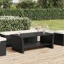 Garden Side Table  Set of 2 Poly Rattan & Wood Coffee Tables Image 10