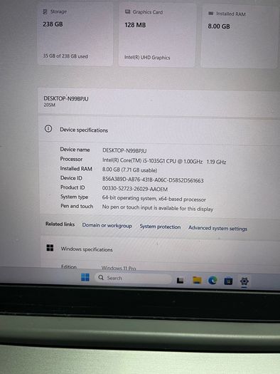 Lenovo Thinkbook 15 - i5 pro 10 generation 8/256 win 11 pro