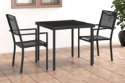 3 Piece Outdoor Dining Set Steel