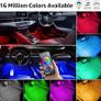 Car LED Strip Light, 48 LED Multicolor Car Atmosphere Lighting, with APP Control & Lights Dance with Music, Car Cigarette Lighter Included Image 4