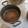 Very old antique pots 2 Brass / 1 copper Image 6