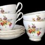 Vintage Winston Fine Bone China Teacups & Saucers Image 7