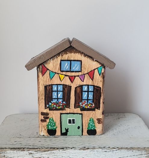 Handcrafted tiny wooden house!