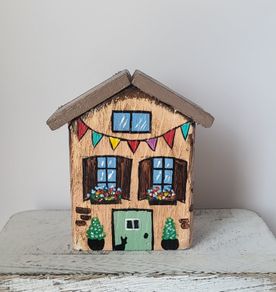 Handcrafted tiny wooden house!