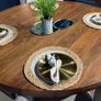 Round Dining Table with Starburst Legs, Ex Display Like New Image 2