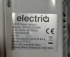 Electric Panel Heater 2000W