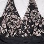 Phase Eight Black Cream Floral Rose Halter Neck Backless Silk Maxi/Midi Evening Dress 12UK/40EU Image 4