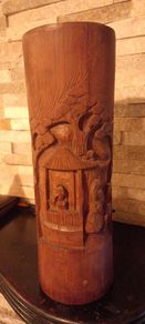 Lovely Antique hand-carved Bamboo pot