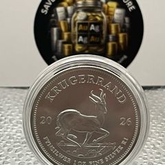 1oz Fine 999 Silver Bullion Krugerrand 2026 Coin.