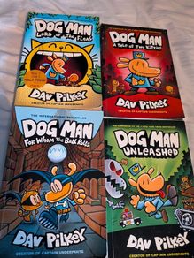 Dog man books x4