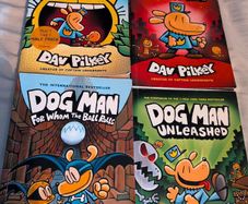 Dog man books x4