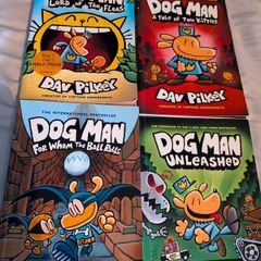 Dog man books x4