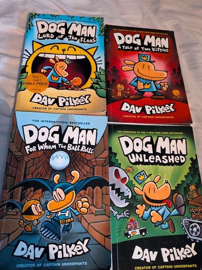 Dog man books x4